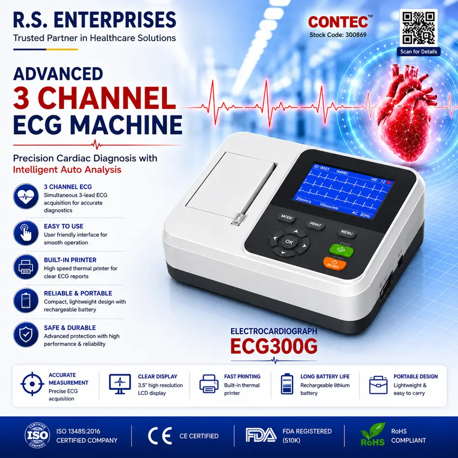 3 Channel ECG Machine – ECGSmart-3
