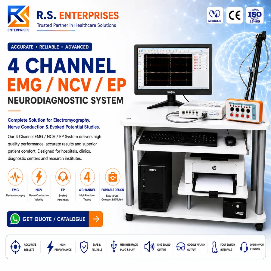 EMG / NCV / EP Machine (4 Channel) NEUROSTIM ULTRA NS-2 / 4 Channel – RS Enterprises