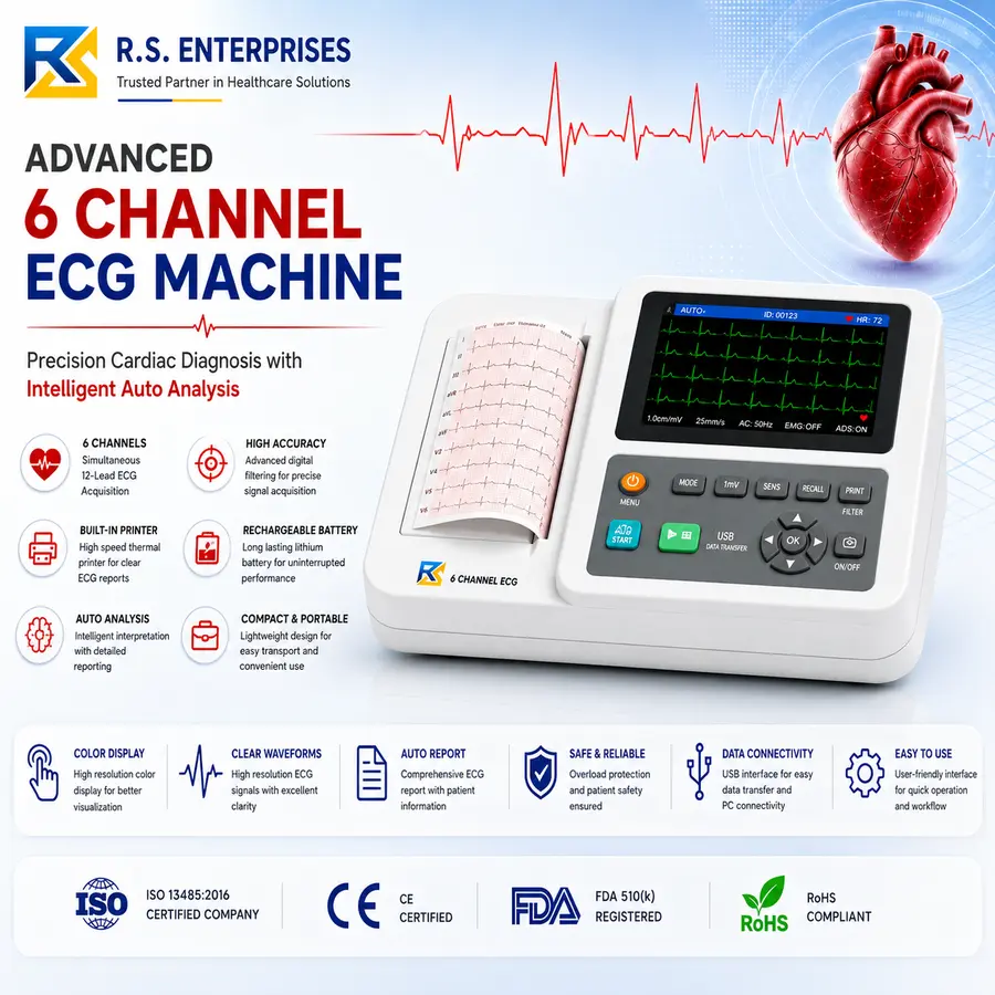 12 Channel ECG Machine – 6 channel ecg machine